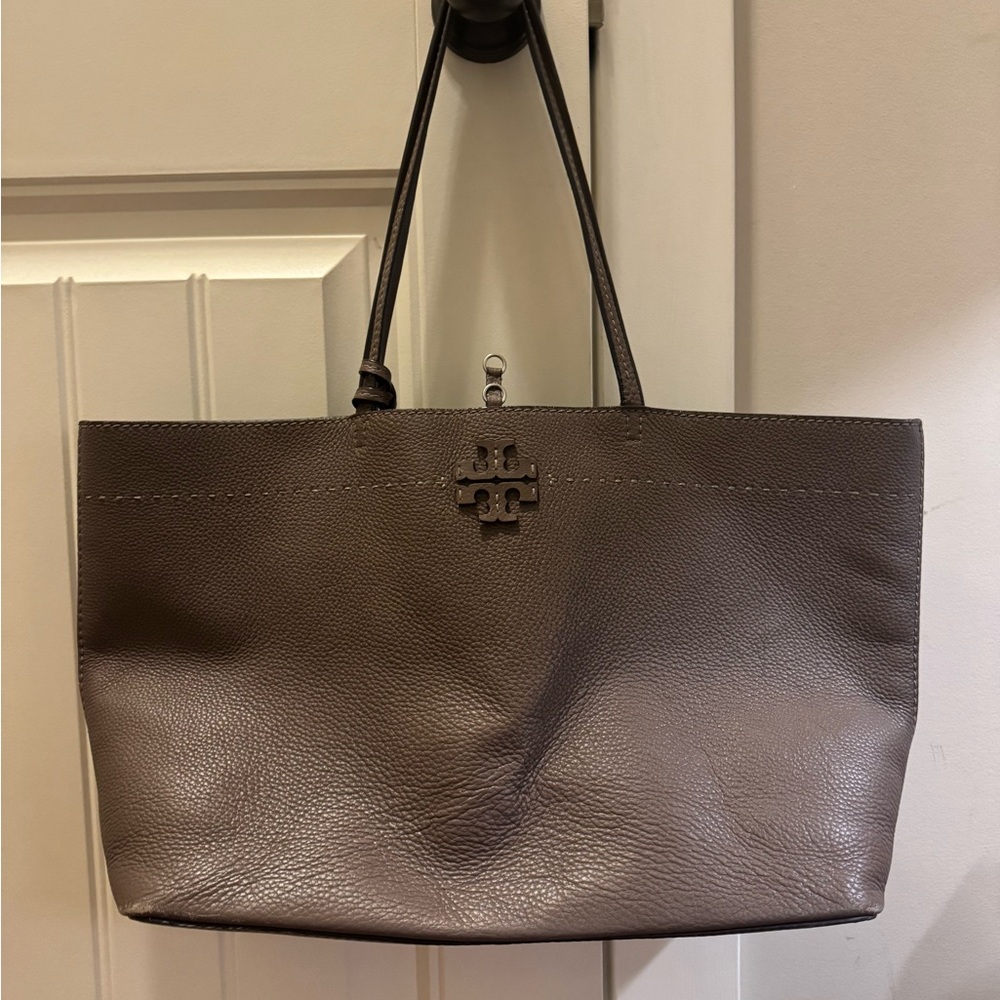 Tory Burch Brown Tote Bag with Classic Design